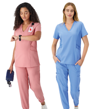 Women wearing Hanes Scrubs