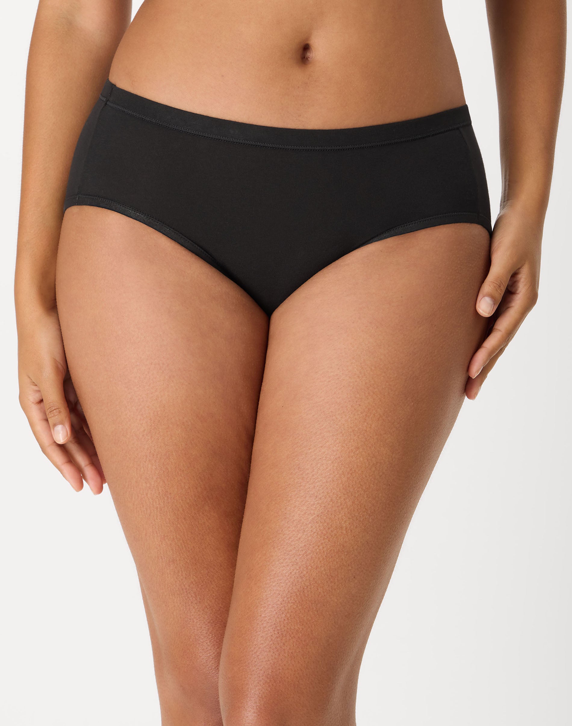 Hanes Ultimate ComfortSoft Women's Hipster Underwear, 5-Pack Black/Black/Black/Black/Black 9