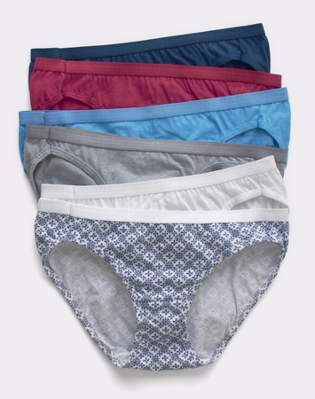 Hanes Ultimate Women's Breathable Cotton Bikini Underwear, 6-Pack