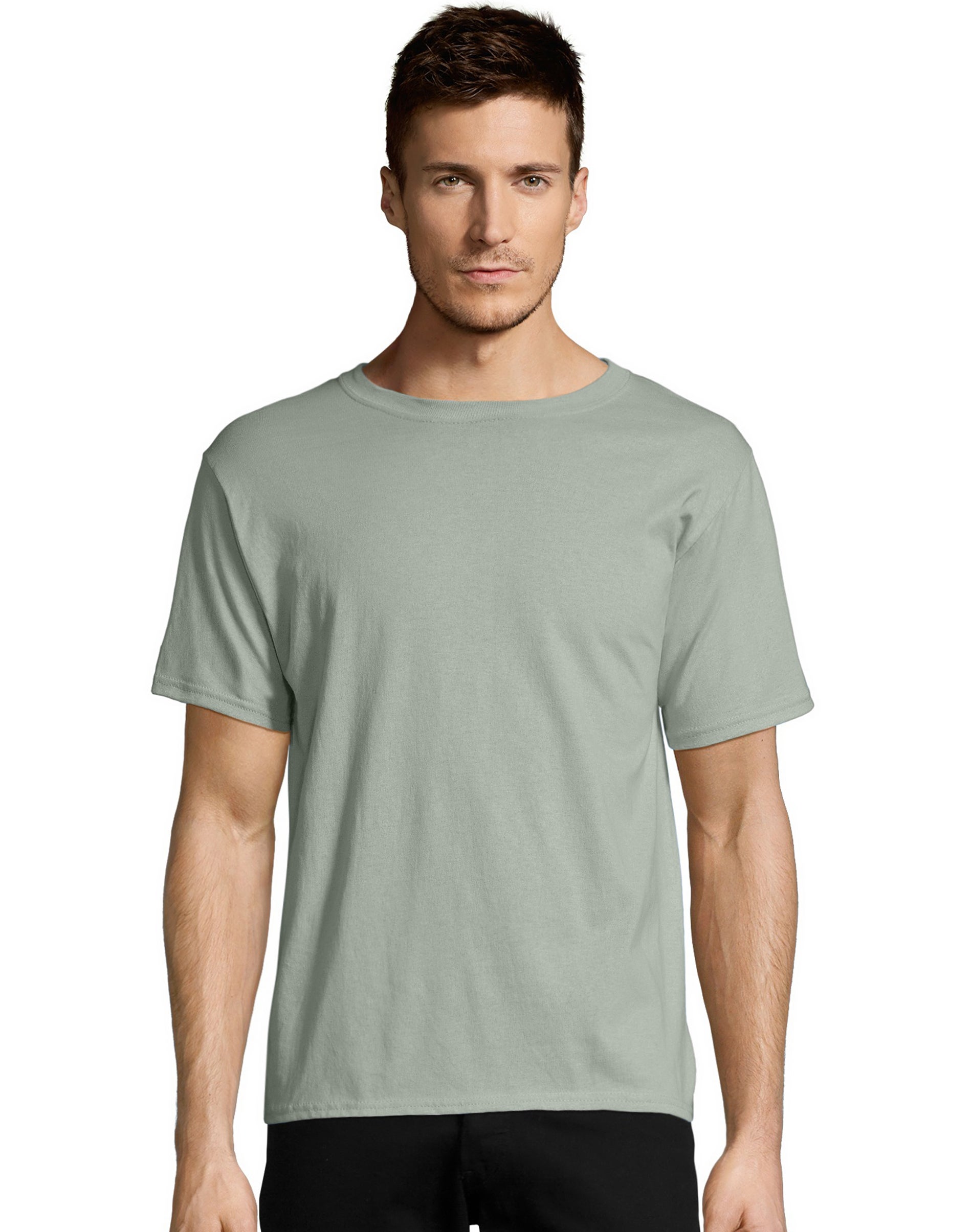 Hanes EcoSmart T-Shirt – 50/50 Cotton Blend, Made With Recycled Materials | Soft, Tag-Free Crewneck Tee