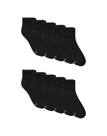 Hanes Women's Athletic Ankle Socks, Full Sole Cushion, 10-Pairs