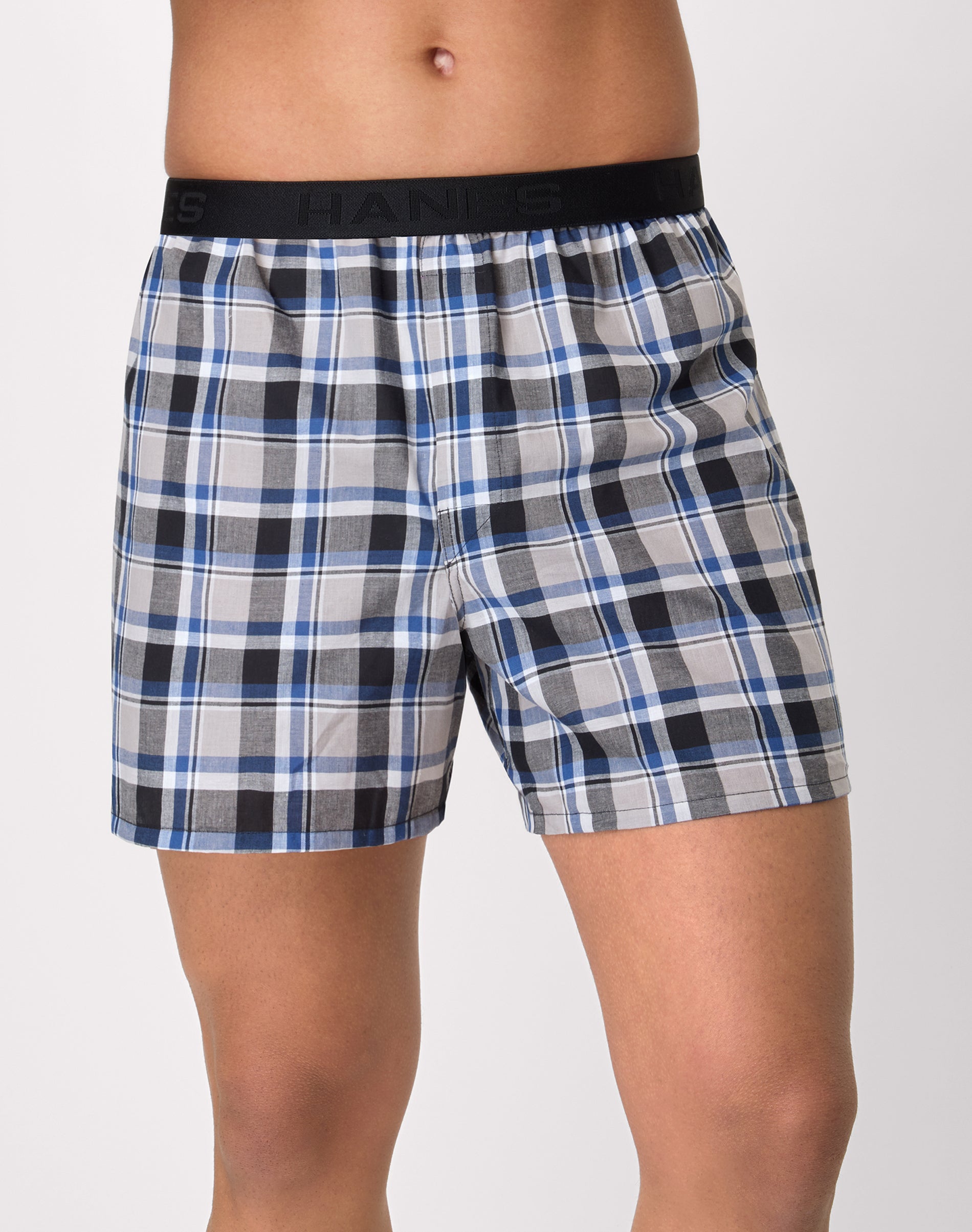 Hanes Ultimate Men's Woven Boxer Underwear, Assorted Plaids, 5-Pack