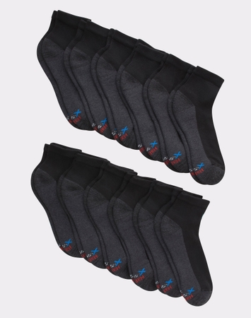 Hanes Men's X-Temp Cushioned Ankle Socks, 12-Pairs