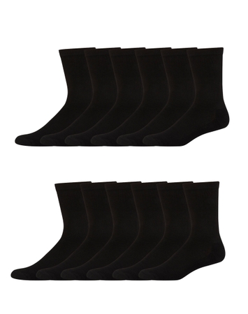 Hanes Men's FreshIQ® X-Temp® Active Cool® Big and Tall Crew Socks 12-Pack