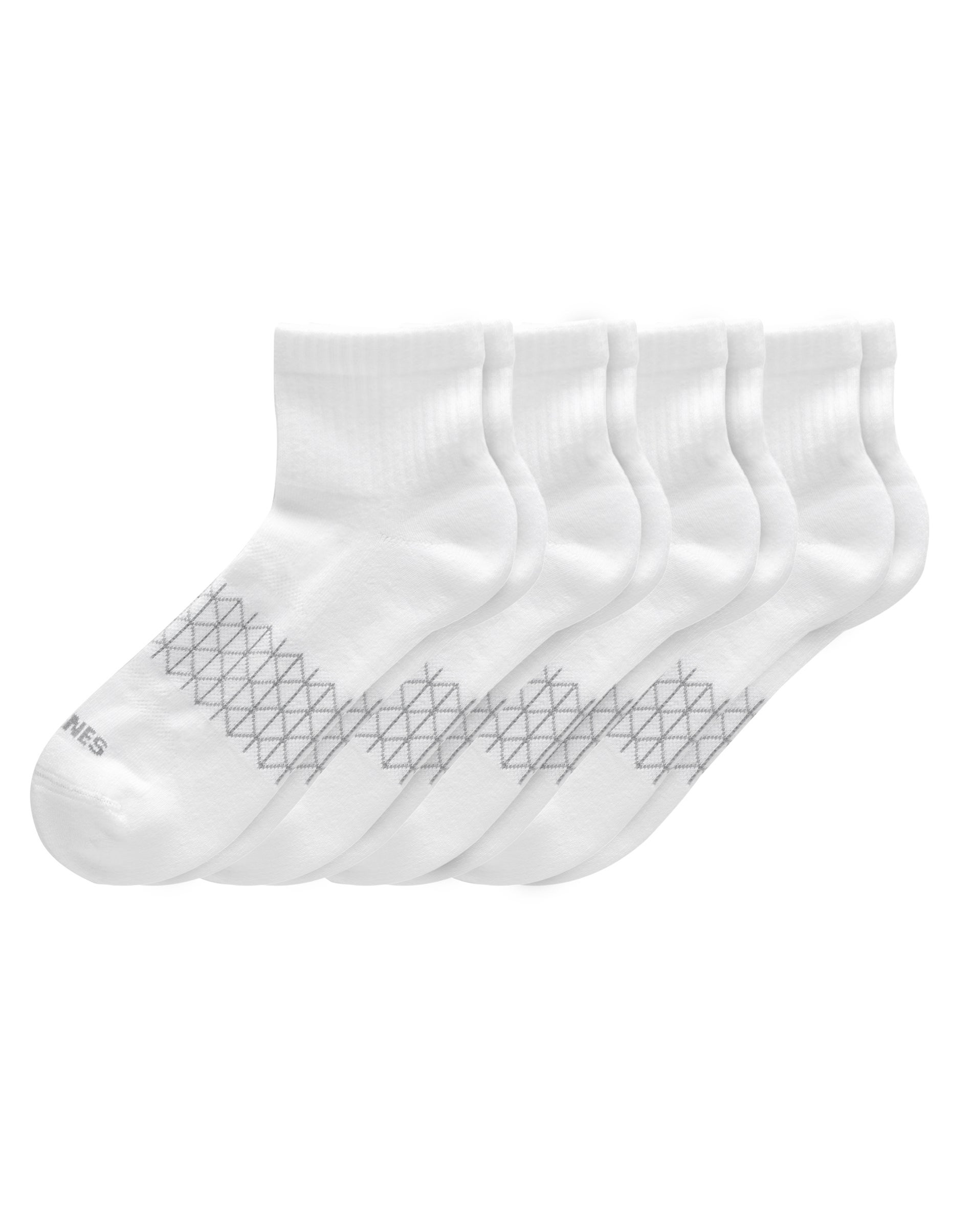 Hanes Absolute Comfort Men's Ankle Socks Pack, 4-Pair, Cushioned Moisture-Wicking Seamless Toe