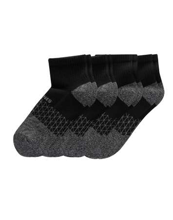 Hanes Absolute Comfort Men's Ankle Socks Pack, 4-Pair Pack, Cushioned Moisture-Wicking Seamless Toe Pack