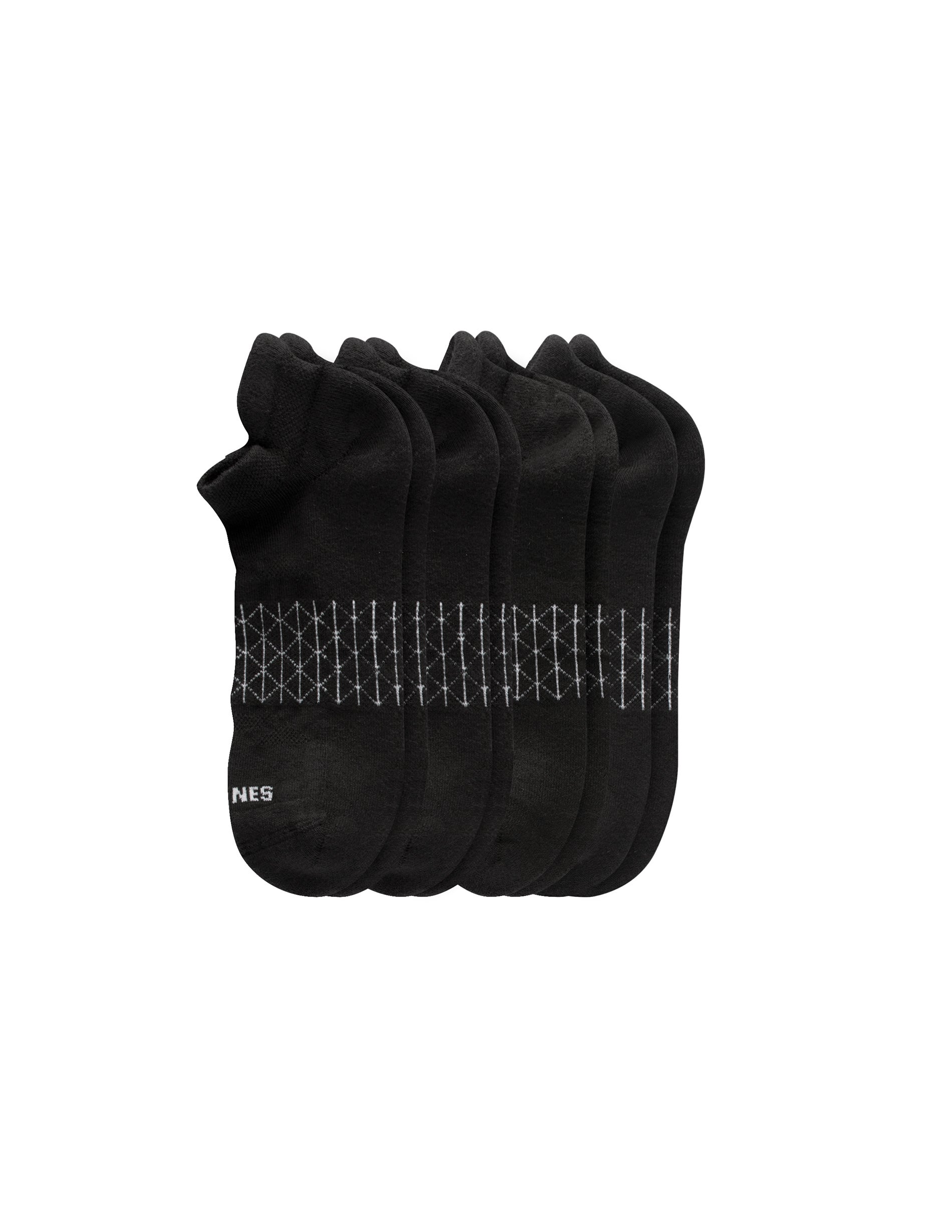 Hanes Absolute Active Men's Heel Shield Socks Pack, 4-Pair, Moisture-Wicking Cushioned Seamless Black 6-12