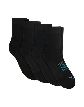 Hanes Absolute Run Men's Socks Pack, 4-Pair Pack, Heel-Shield Tab, Moisture Wicking