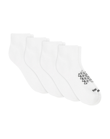 Hanes Absolute Run Men's Socks Pack, 4-Pack, Heel-Shield Tab, Moisture Wicking