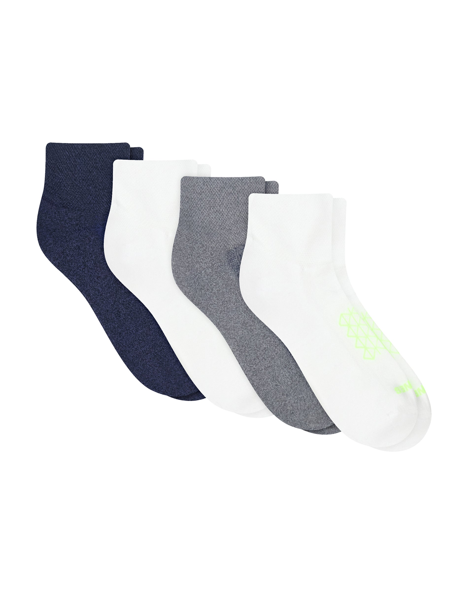 Hanes Absolute Run Men's Socks Pack, 4-Pack, Heel-Shield Tab, Moisture Wicking Assorted 1 6-12