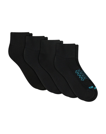 Hanes Absolute Run Men's Socks Pack, 4-Pack, Heel-Shield Tab, Moisture Wicking