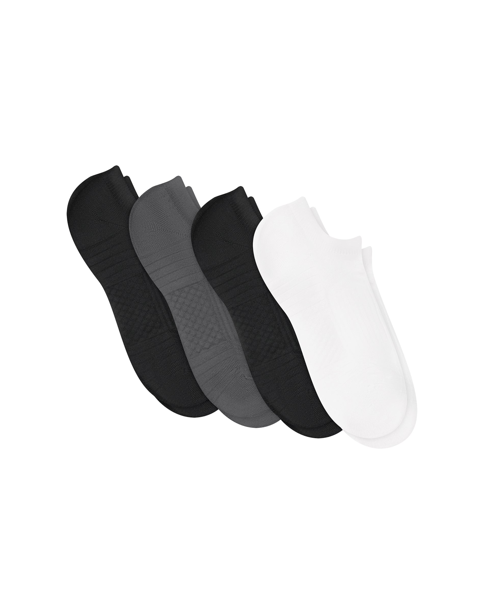 Hanes Moves Impact Zone Men's No Show Socks Pack, 4-Pair, X-Temp, Moisture Wicking