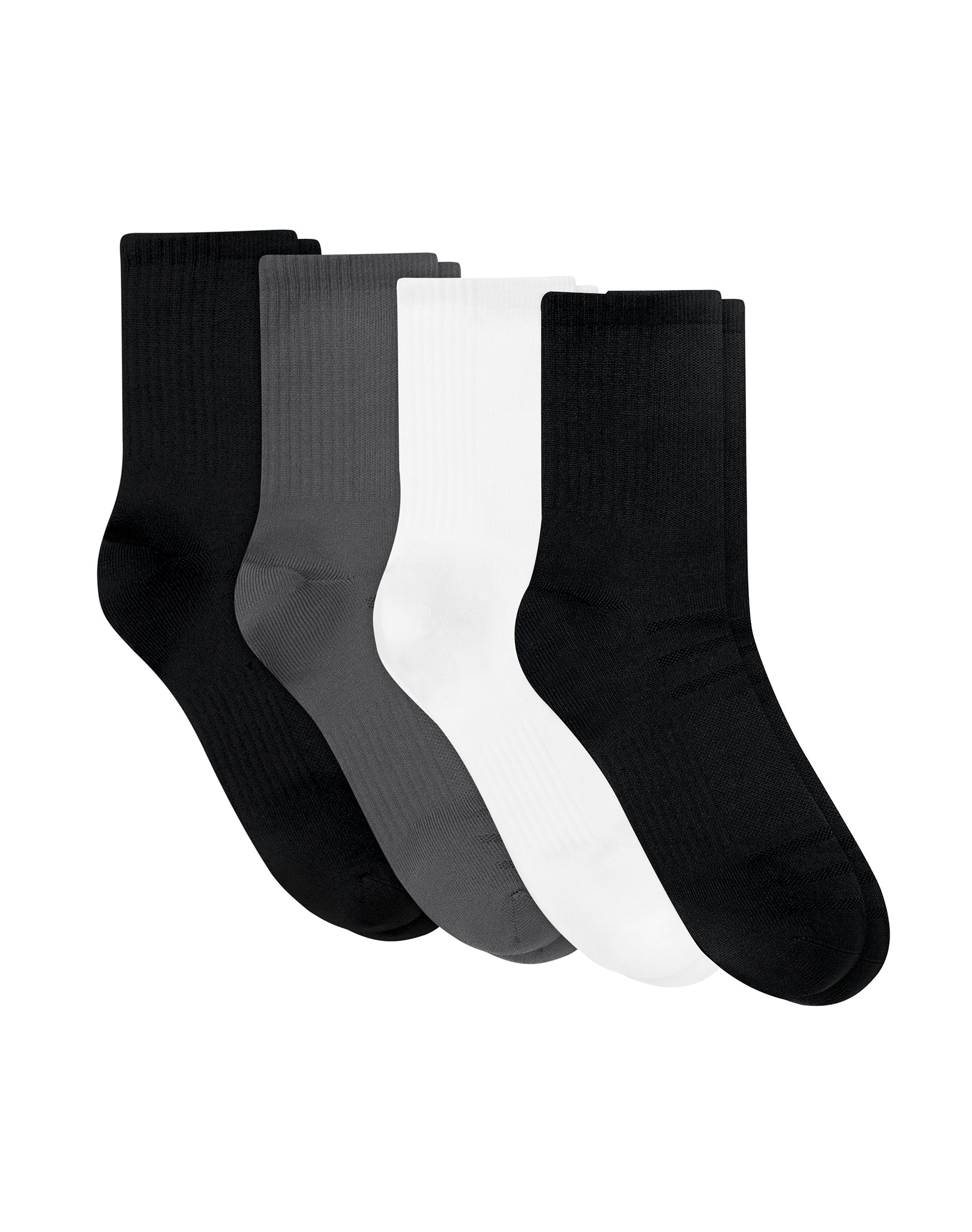Hanes Moves Men's Socks Pack, 4-Pair, 360 Stretch Lightweight,, shoe size 6-12 Assorted 1