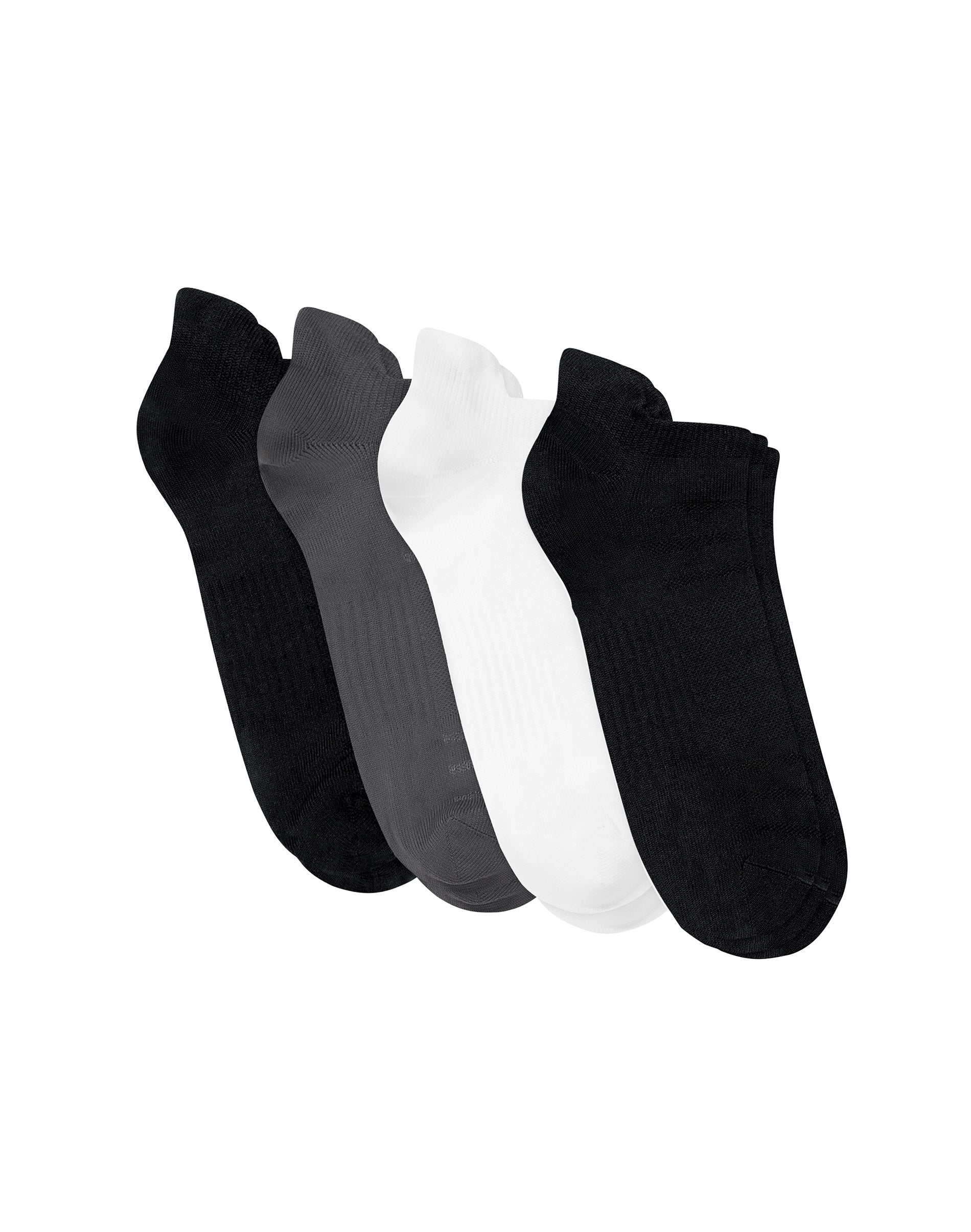 Hanes Moves Men's No-Show Socks Pack, 4-Pair, 360 Stretch, Lightweight, Moisture Wicking Assorted 1 6-12