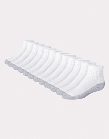 Hanes Double Tough Boys' Cushion Ankle Socks, 12-Pairs
