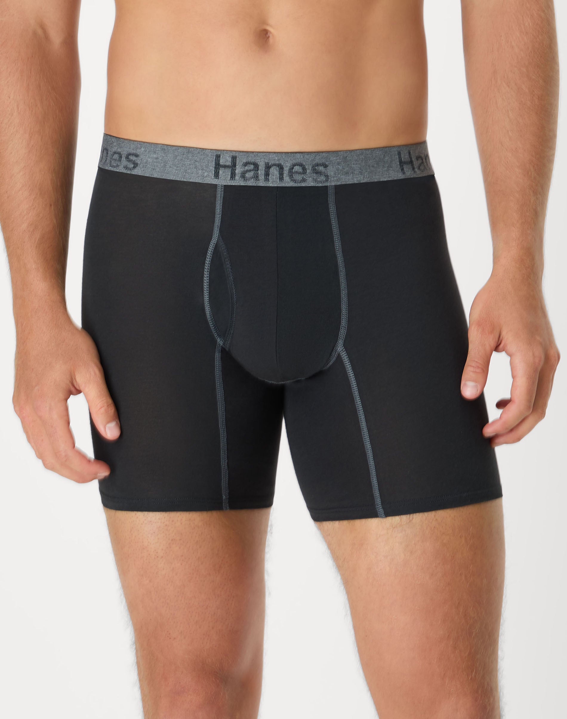 Hanes Men's 3-Pack Comfort Flex Boxer Briefs Fit Ultra Soft Cotton Stretch Wick