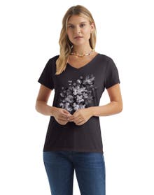 T-shirt Hanes Femme Tie Dye Spirale Vert Bleu - Col V - 100% Coton Taille S - Occasion (petit Défaut)