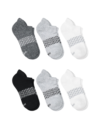 Hanes Absolute Active Boys' No-Show Socks Pack, 6-Pack, Heel Shield, Moisture-Wicking