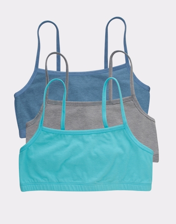 Hanes Women's String Crop Bralette, 3-Pack