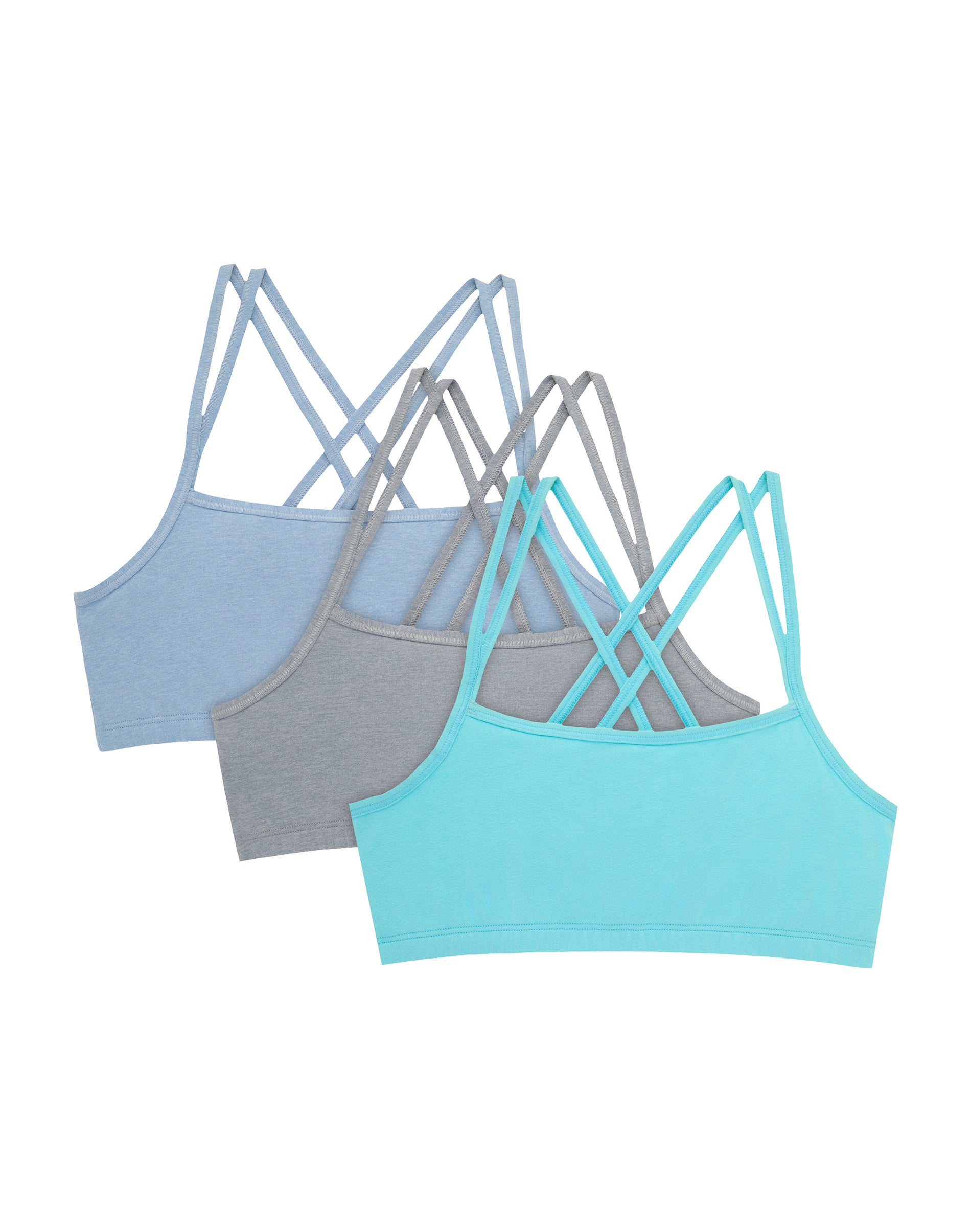Hanes Women's Wireless Bralettes Pack, 3-Pack, Breathable, Cotton-Blend