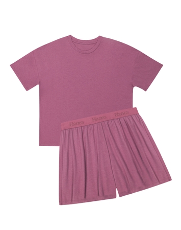Hanes Comfywear Women's Pajama Set, Loungewear Top & Sleep Shorts