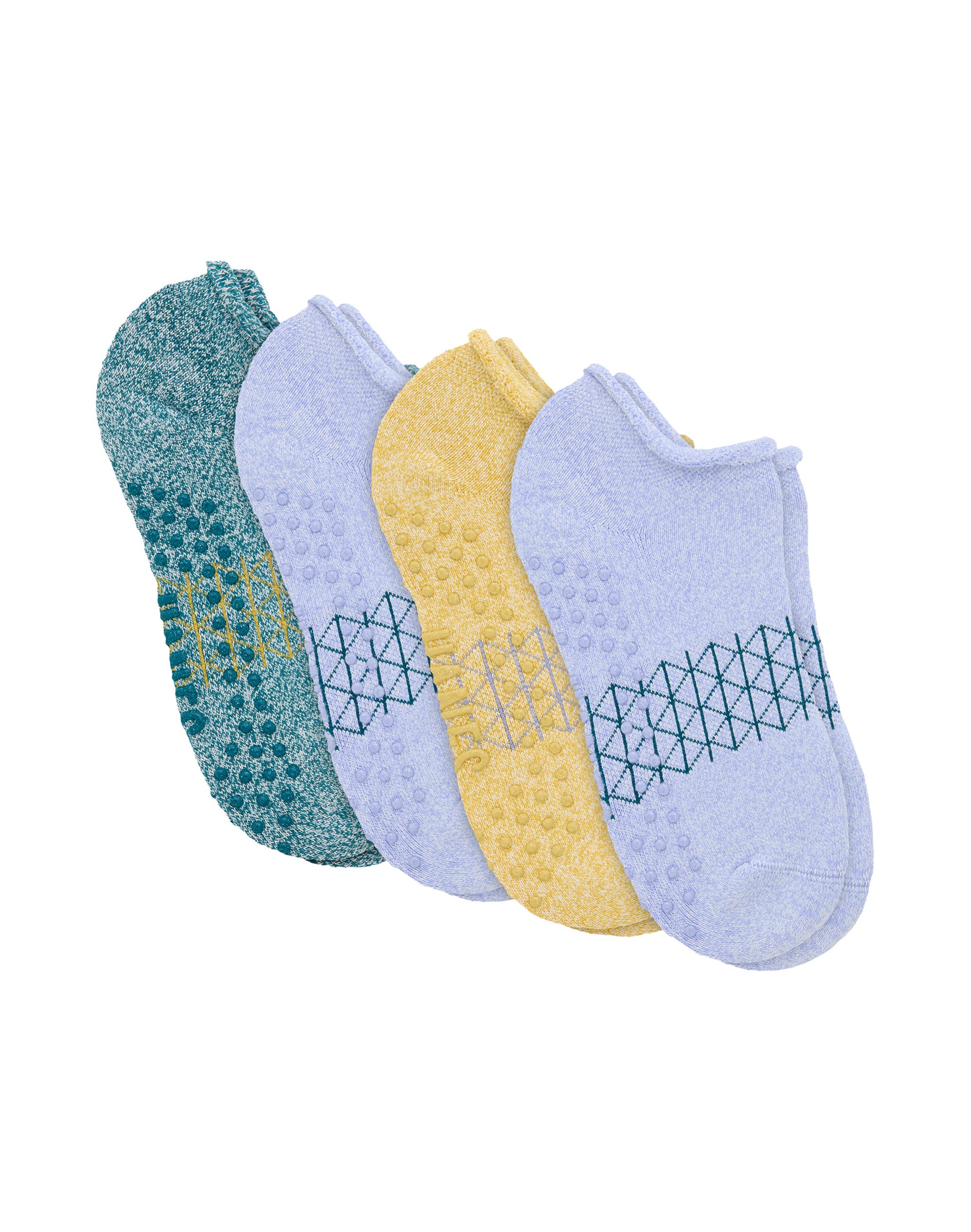 Hanes Absolute Lounge Women's Low-Cut Socks Pack - 4-Pack - Moisture-Wicking - Cushioned Assortment 5-9