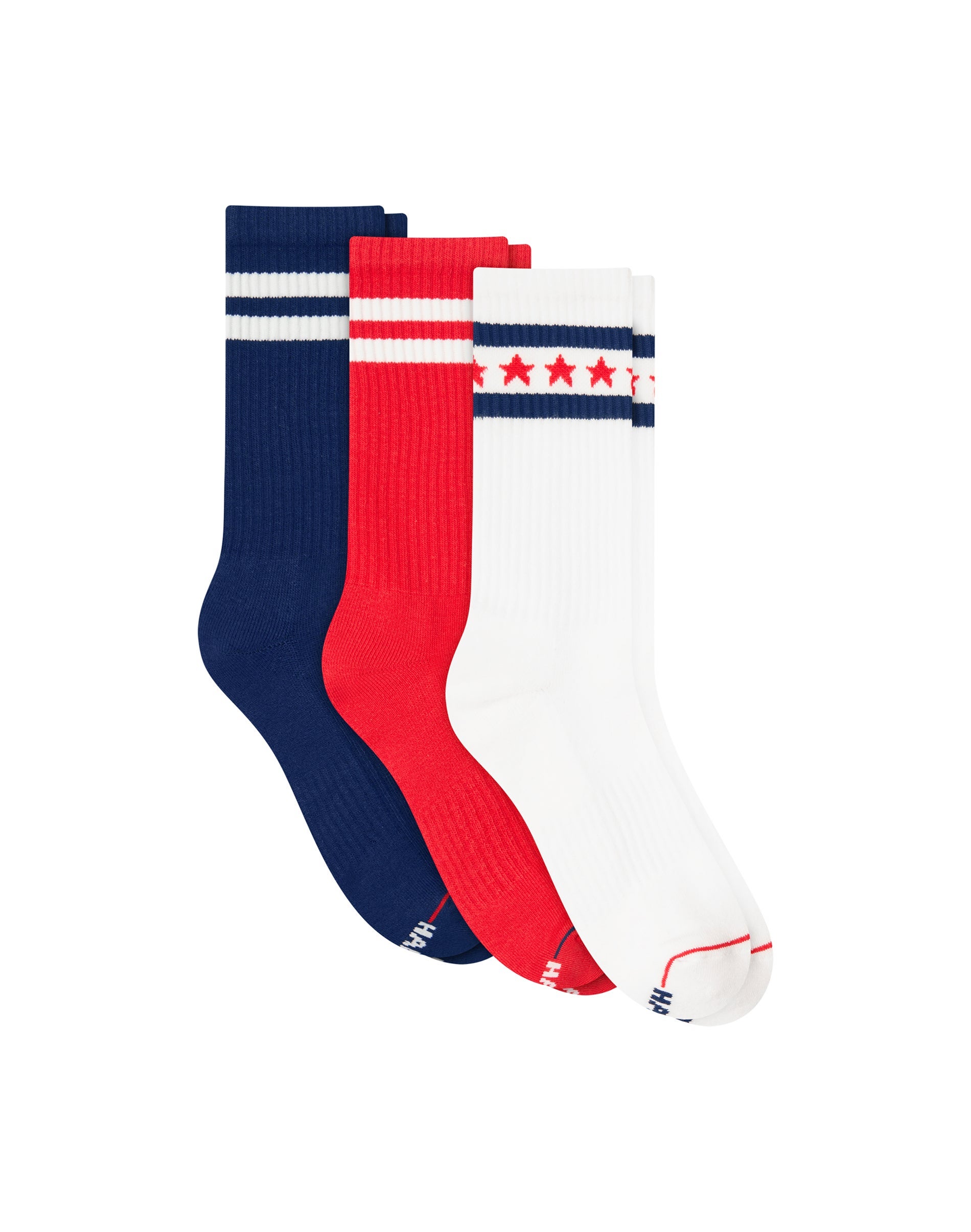 Hanes Heritage Women's Crew Socks Pack, 3 Pairs Assorted