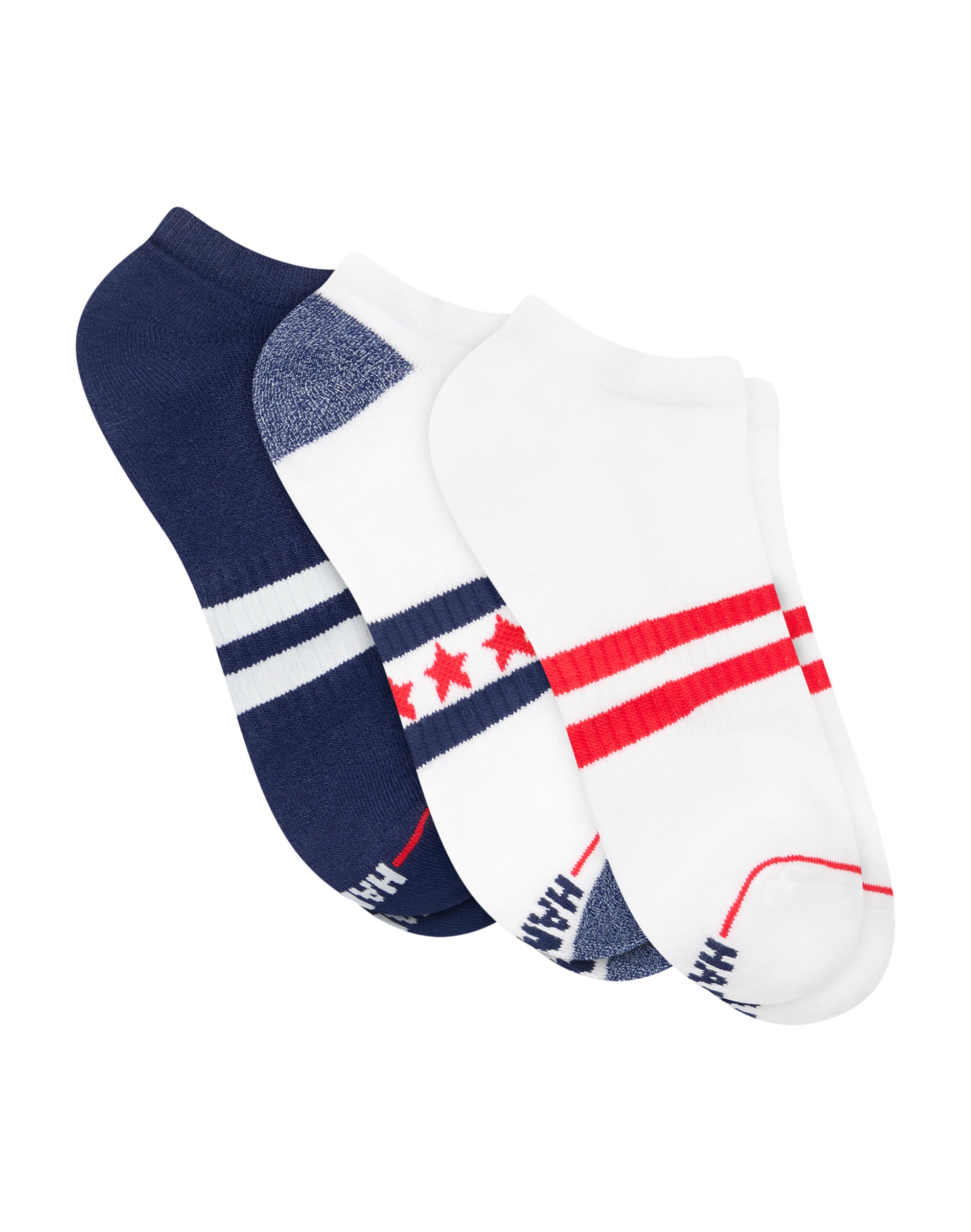 Hanes Heritage Women's No-Show Socks Pack, 3 Pairs Assorted 1 5-9