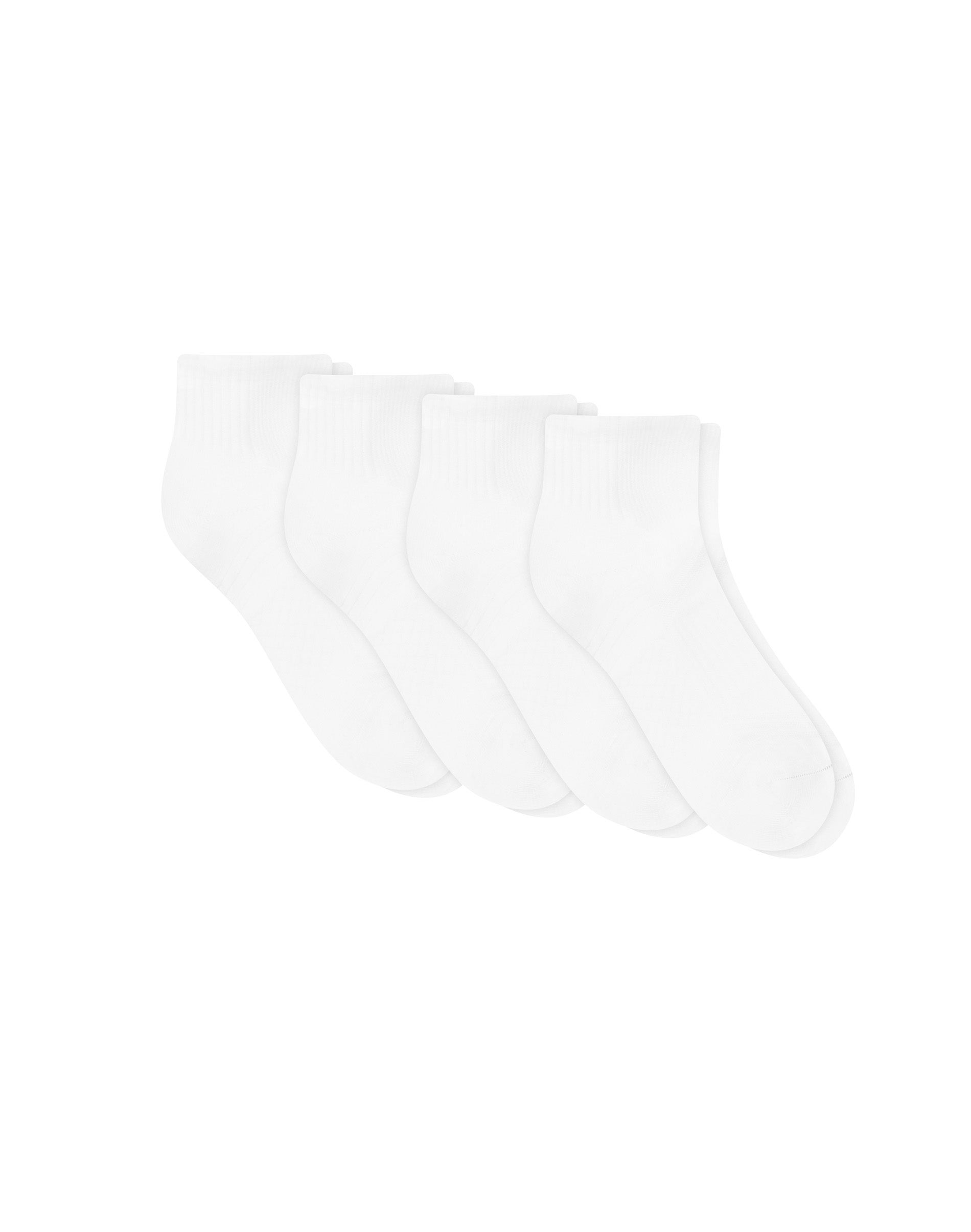 Hanes Moves Impact Zone Women's Ankle Socks Pack, 4-Pack White 5-9