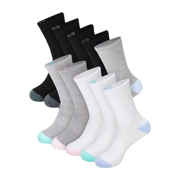 Hanes Moves X-Temp Women's Crew Socks, 10-Pairs, Shoe Sizes 5-9