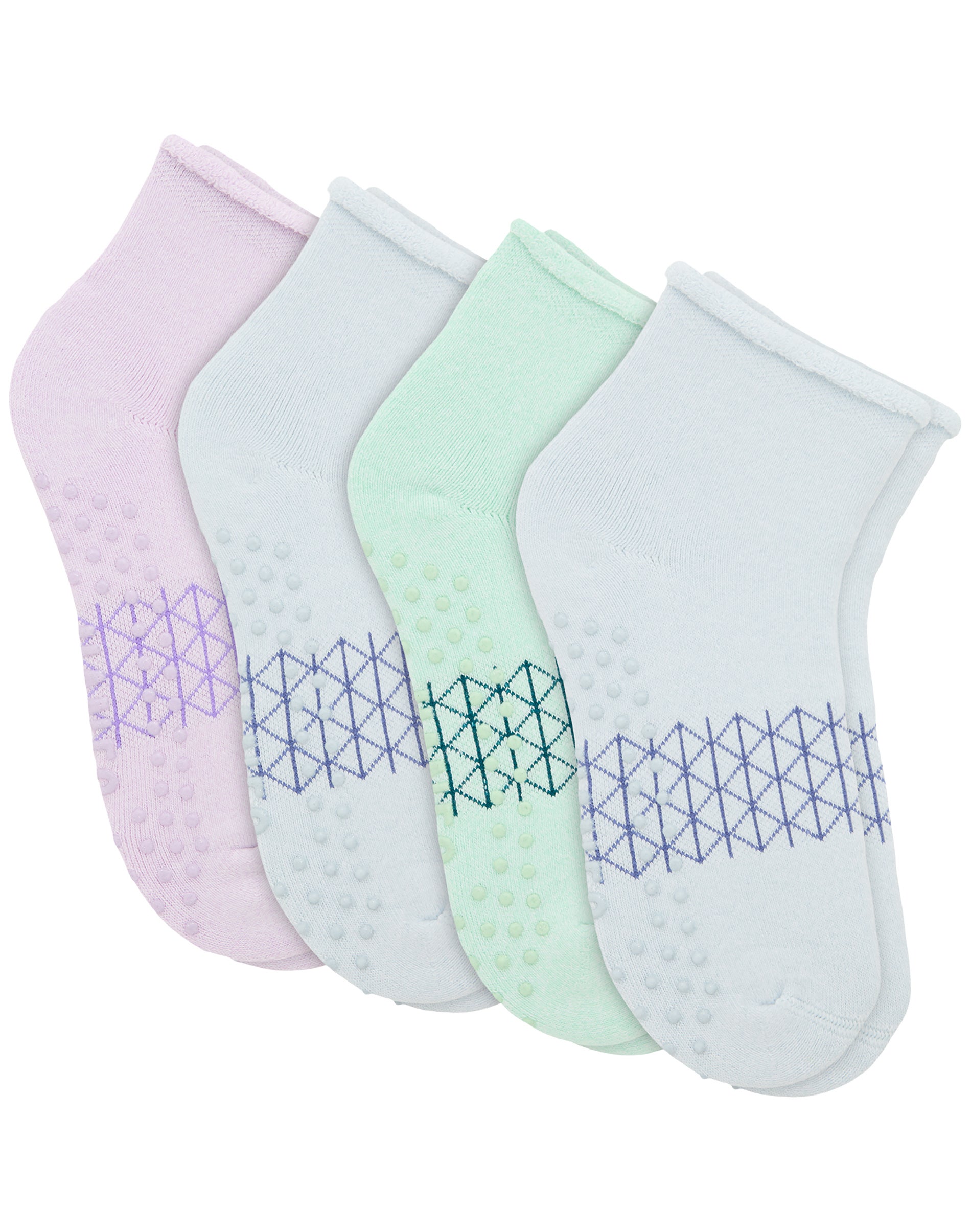 Hanes Absolute Lounge Women's Ankle Socks Pack - 4-Pack - Moisture-Wicking - Cushioned