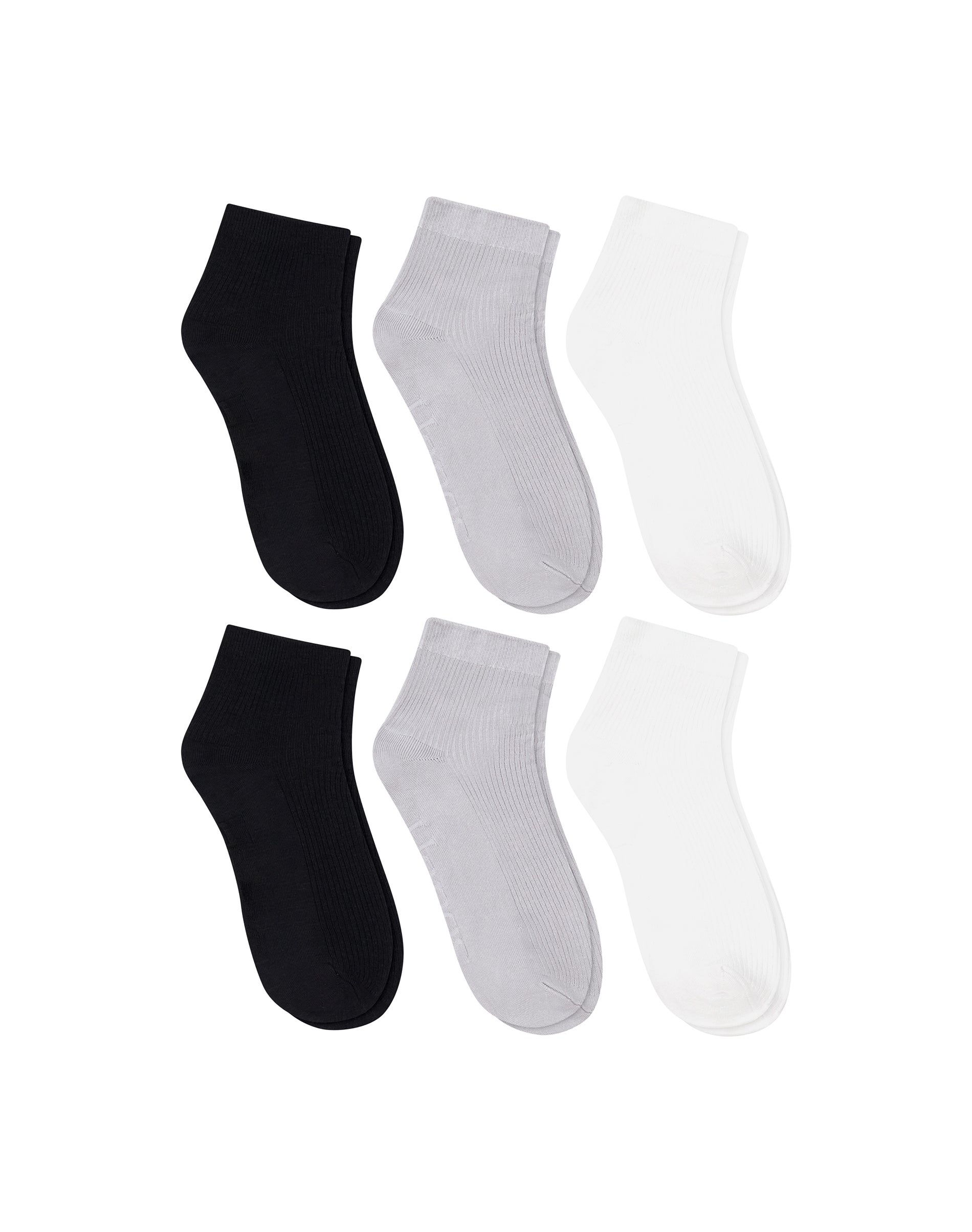 Hanes Originals Women's SuperSoft Ankle Socks, 6-Pairs Black/Gray 5-9