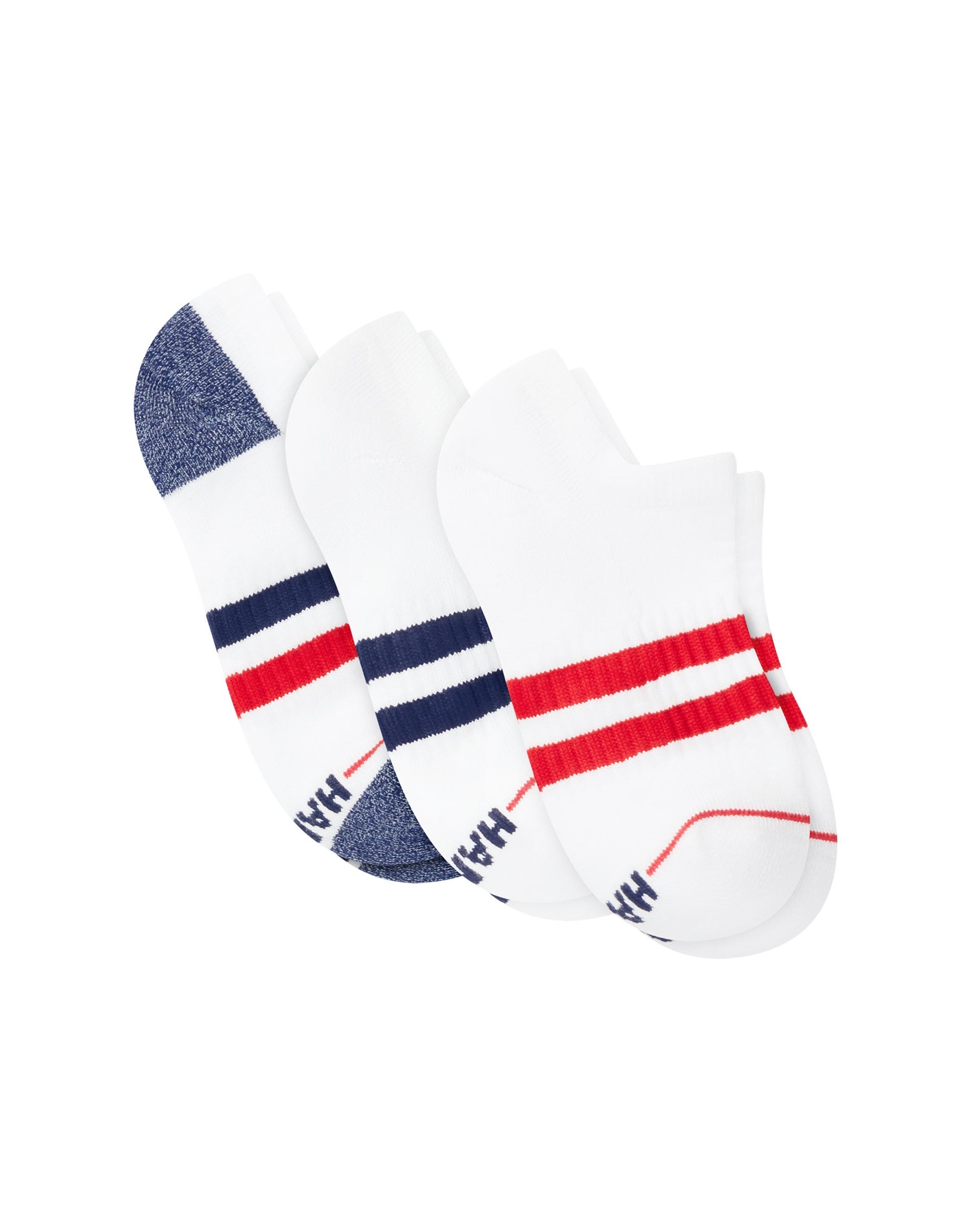 Hanes Americana Girls' Low-Cut Socks Pack, 3-Pack, Moisture-Wicking M