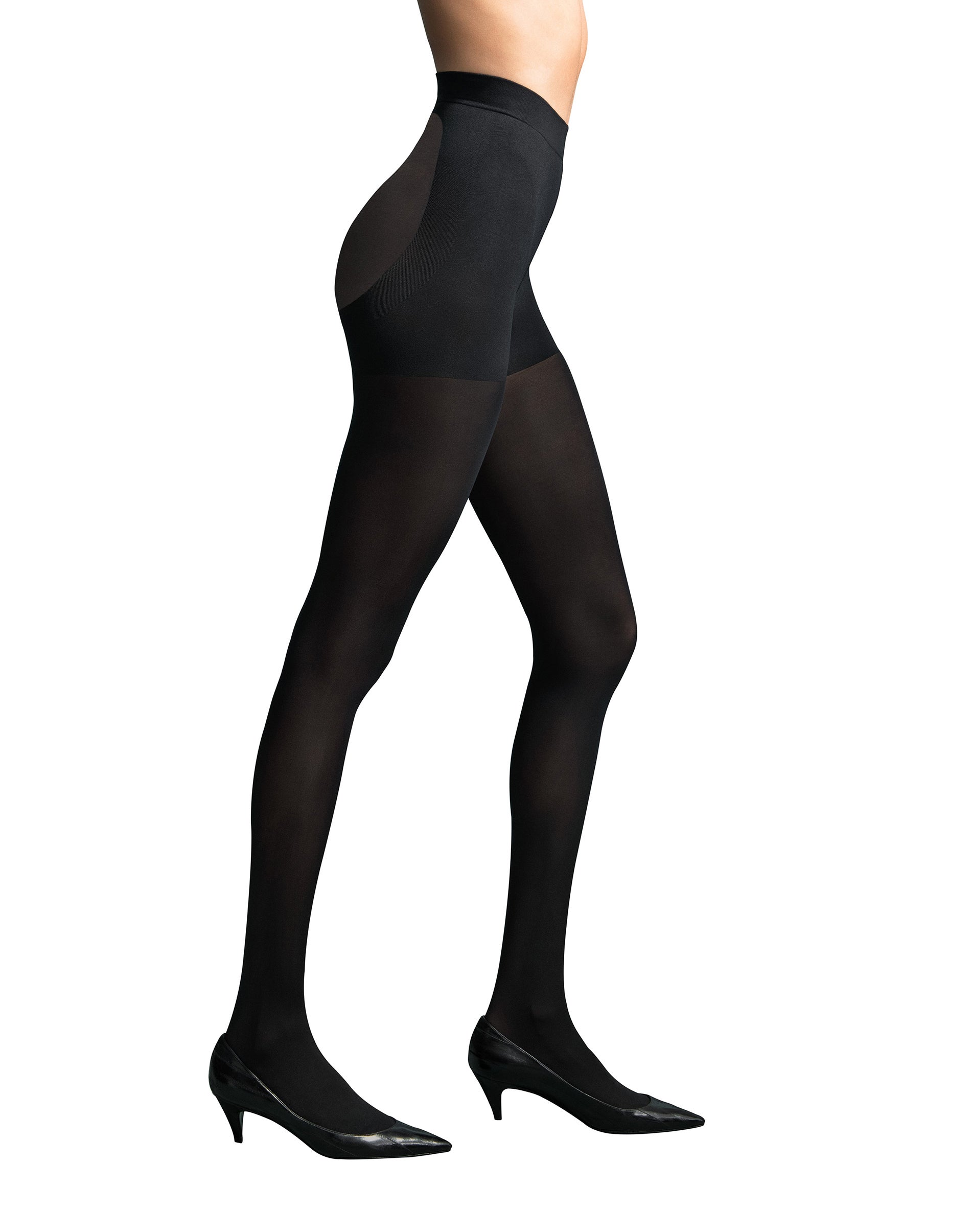 Hanes L'eggs Women's Opaque Tights - Shaping & Lifting Hosiery - Control Top Comfort Black 2XL