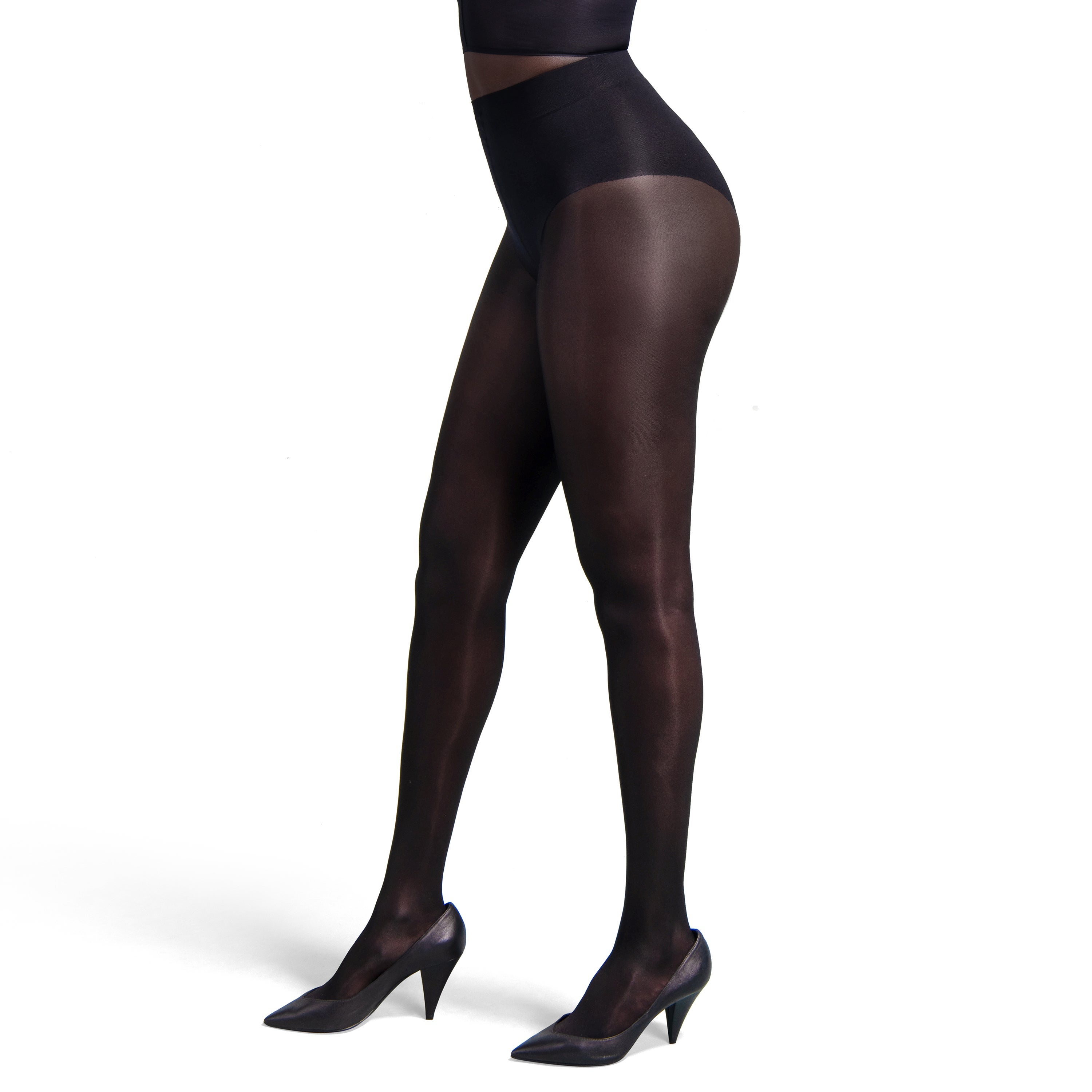Hanes L'eggs Women's Sheer Tights - Bare Contour Luminous Skin Hosiery - Shaping & Lifting Black M