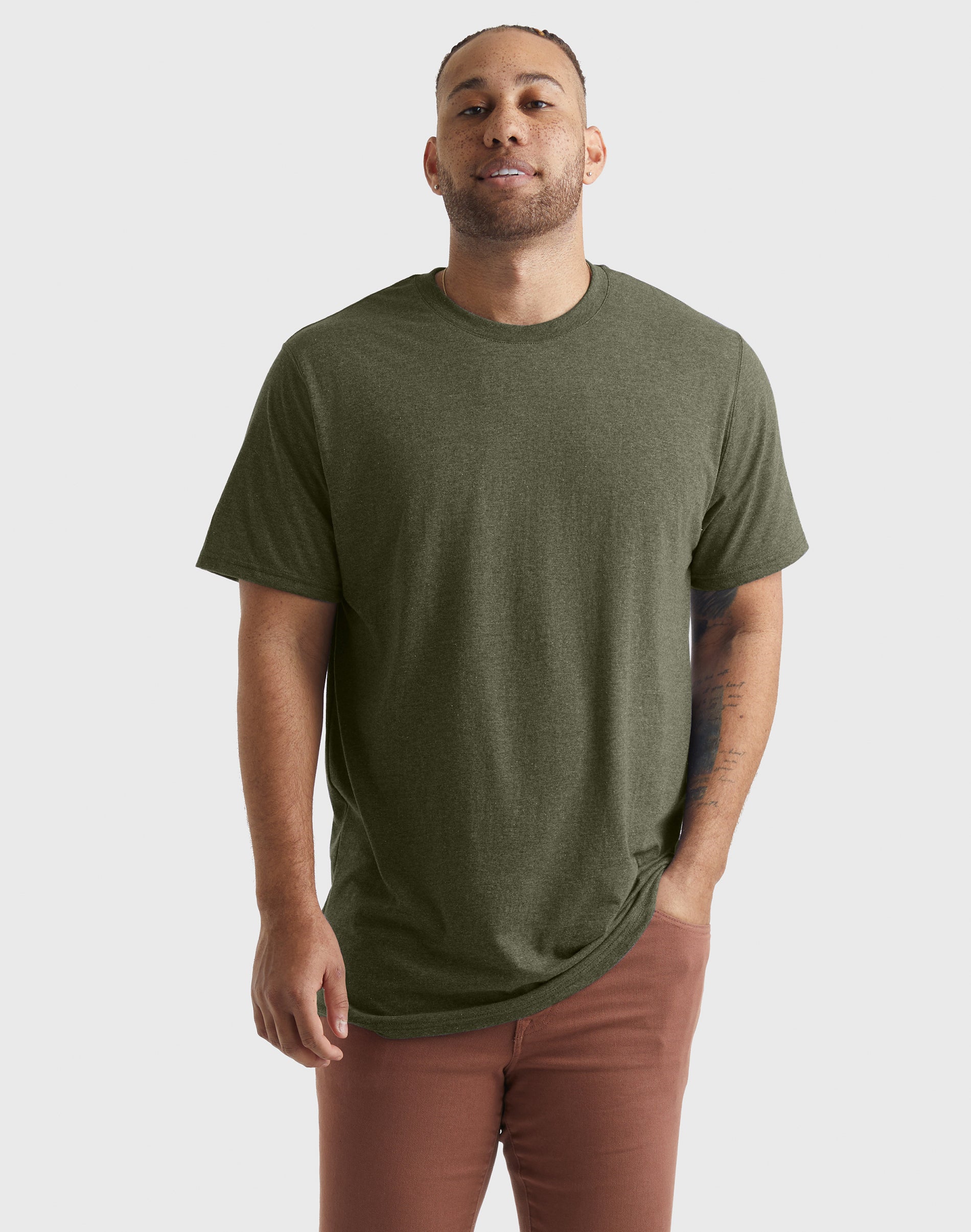 T-shirt Uomo Hanes Originals Big: Cotone Morbido Girocollo, Leggera, Vestibilità Classica, Taglie Forti, Colore Nero (M)
