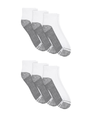 Hanes Double Tough Men's Ankle Socks, Max Cushion, 6-Pairs