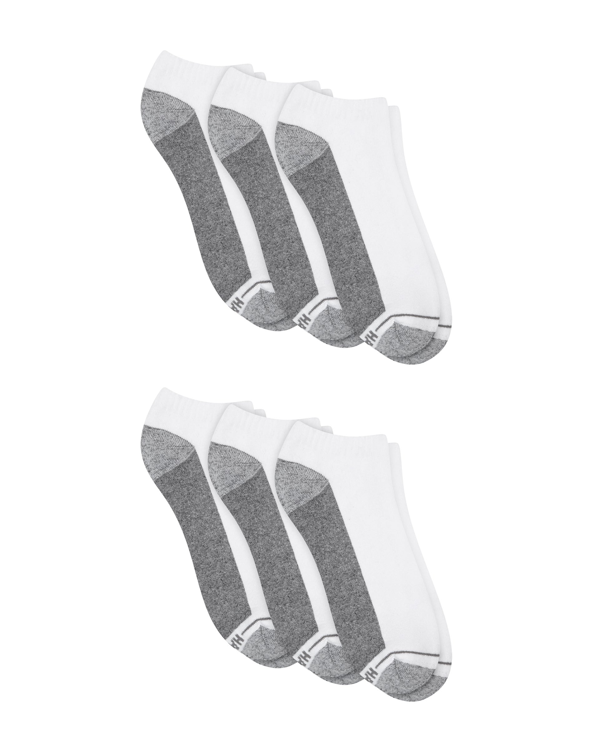 Hanes Double Tough Men's Low Cut Socks, Max Cushion, Shoe Sizes 12-14, 6-Pairs