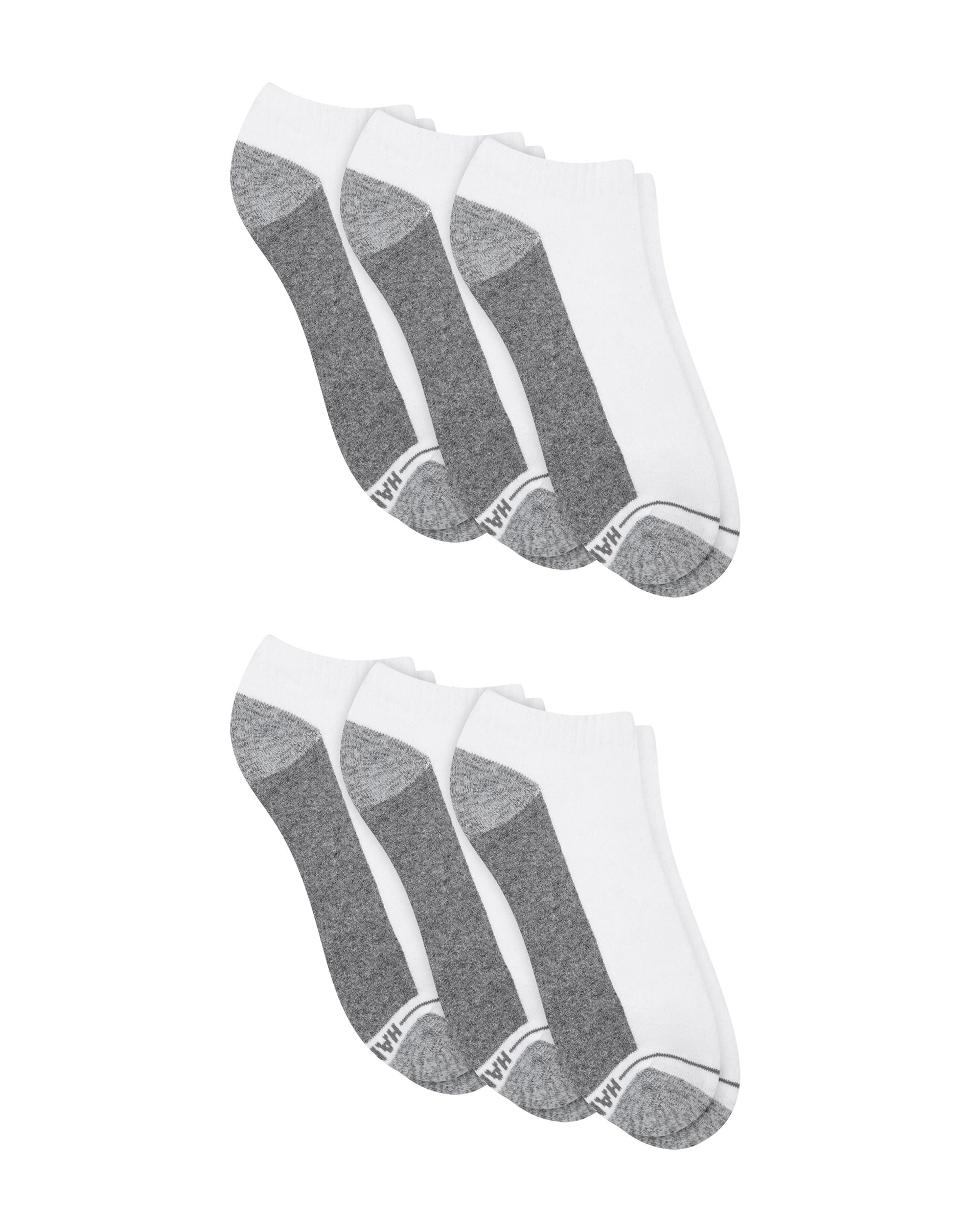 Hanes Double Tough Men's Low Cut Socks, Max Cushion, Shoe Sizes 6-12, 6-Pairs