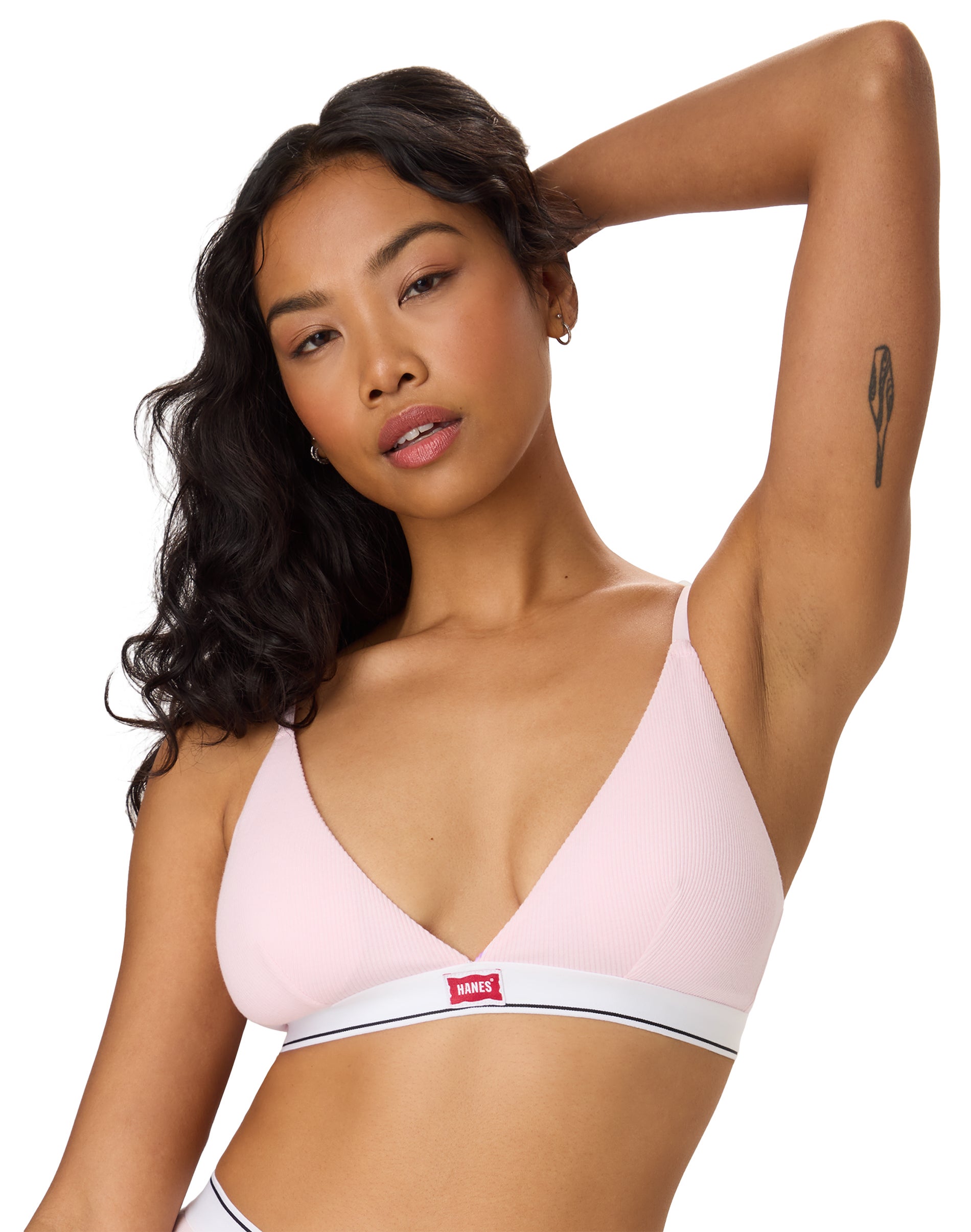 Hanes Legends Women's Wireless Bra with Convertible Straps, Moisture-Wicking Pink XL