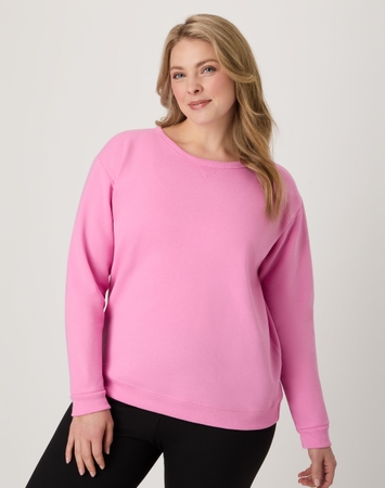 Hanes EcoSmart Women's Fleece Sweatshirt, V-Notch