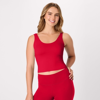 Women's Ribbed Tank Top - Sleeveless Racerback Cami, Red M, 100% Cotton Slim Fit Summer Basic