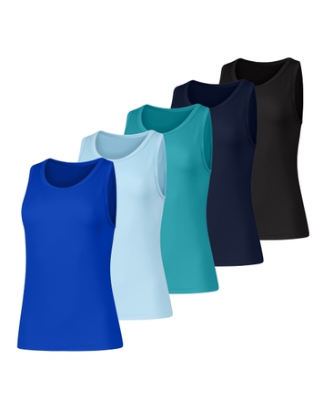 Hanes Cool DRI Women’s Tank Top Pack, 5-Pack, Moisture Wicking