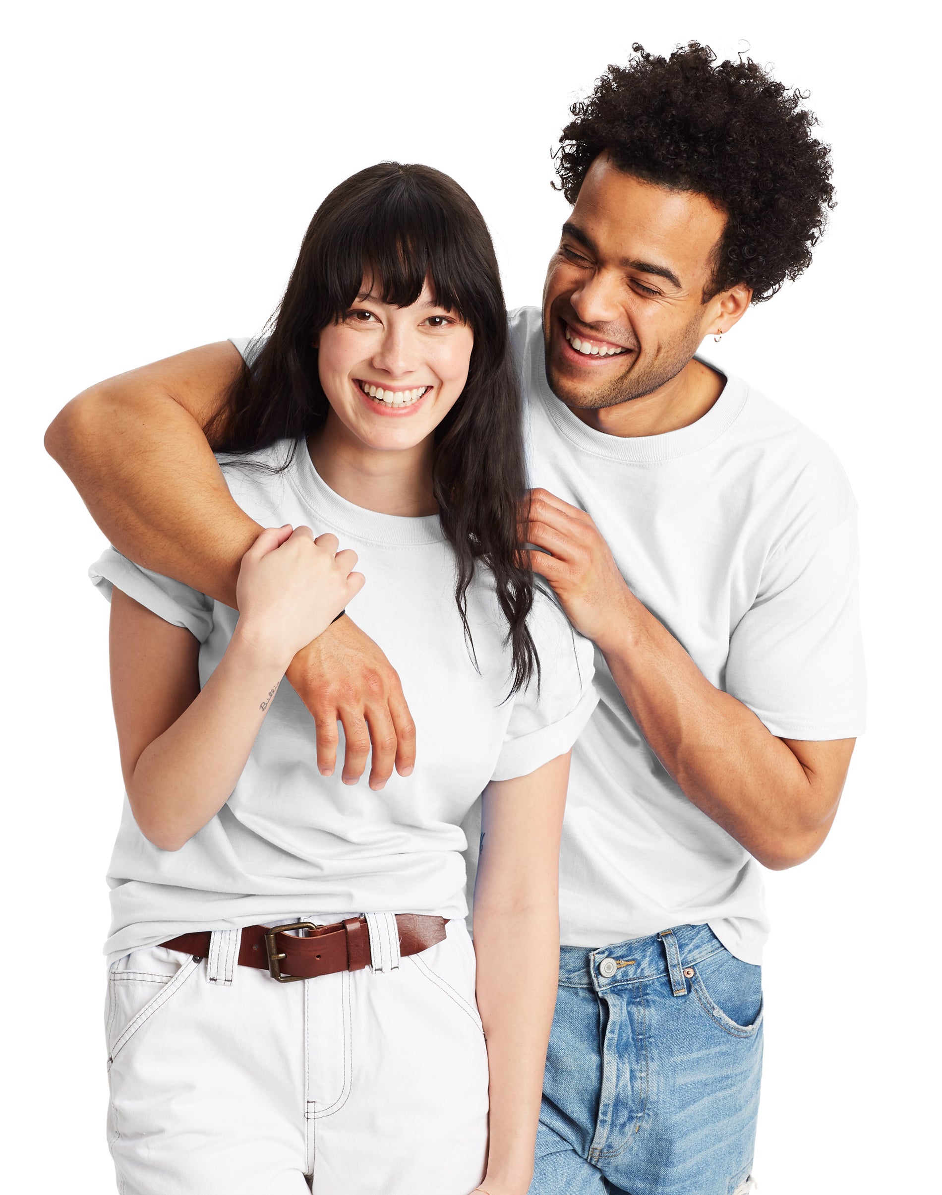 Hanes Beefy-T Unisex Heavyweight Cotton T-Shirt White L
