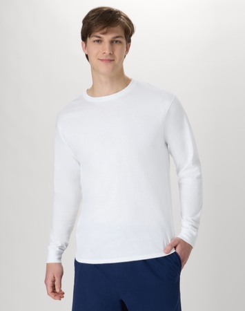 Hanes Essentials Men's Cotton Long Sleeve T-Shirt, Value 4-Pack