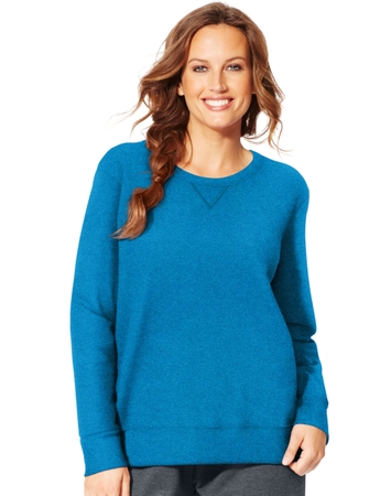 Hanes Just My Size EcoSmart Women's Fleece Sweatshirt, V-Notch (Plus Size)