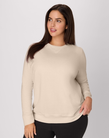Hanes Just My Size EcoSmart Women's Fleece Sweatshirt, V-Notch (Plus Size)