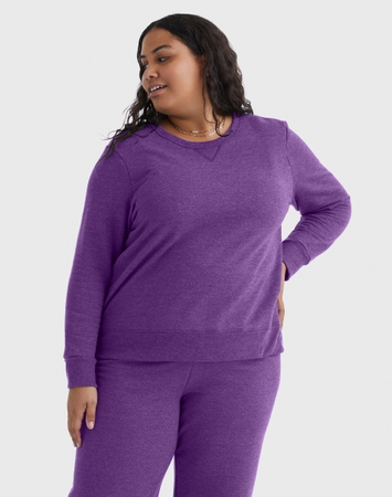 Hanes Just My Size EcoSmart Women's Fleece Sweatshirt, V-Notch (Plus Size)