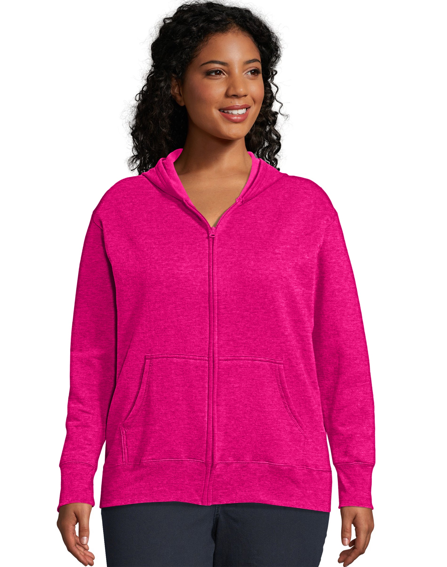 JUST MY SIZE EcoSmart Women's Midweight Zip Hoodie Sweatshirt Hoodie