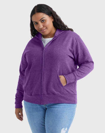 Hanes Just My Size EcoSmart Women's Full-Zip Fleece Hoodie (Plus Size)